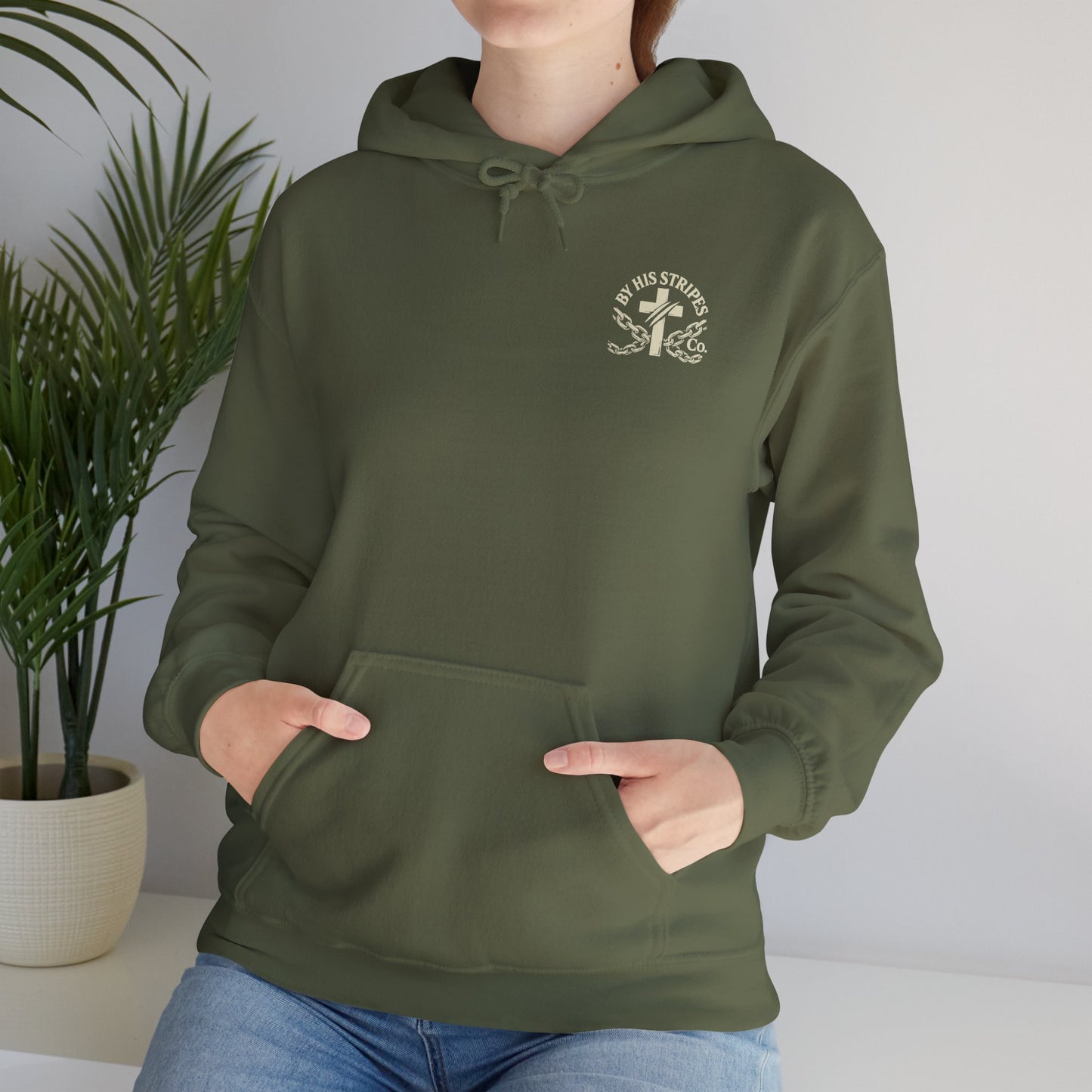 Adult Hoodie | By His Stripes – You Are Healed Hooded Sweatshirt (Isaiah 53:5)