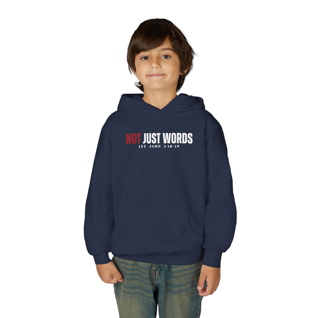 Youth Hoodie – "Action Not Just Words" 1 John 3:18-19