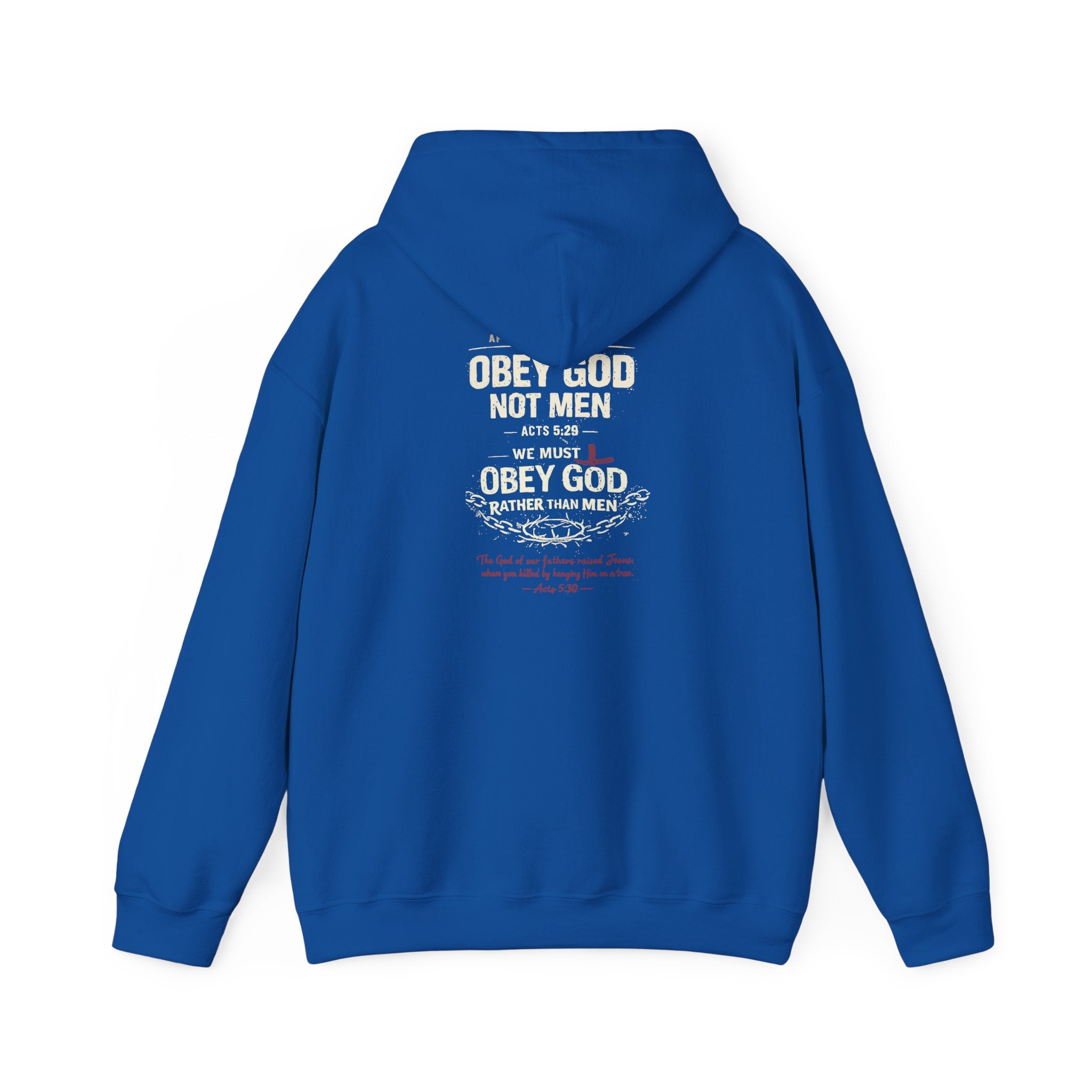 Christian Hoodie — "Obey God Not Men" Faith-Based Pullover