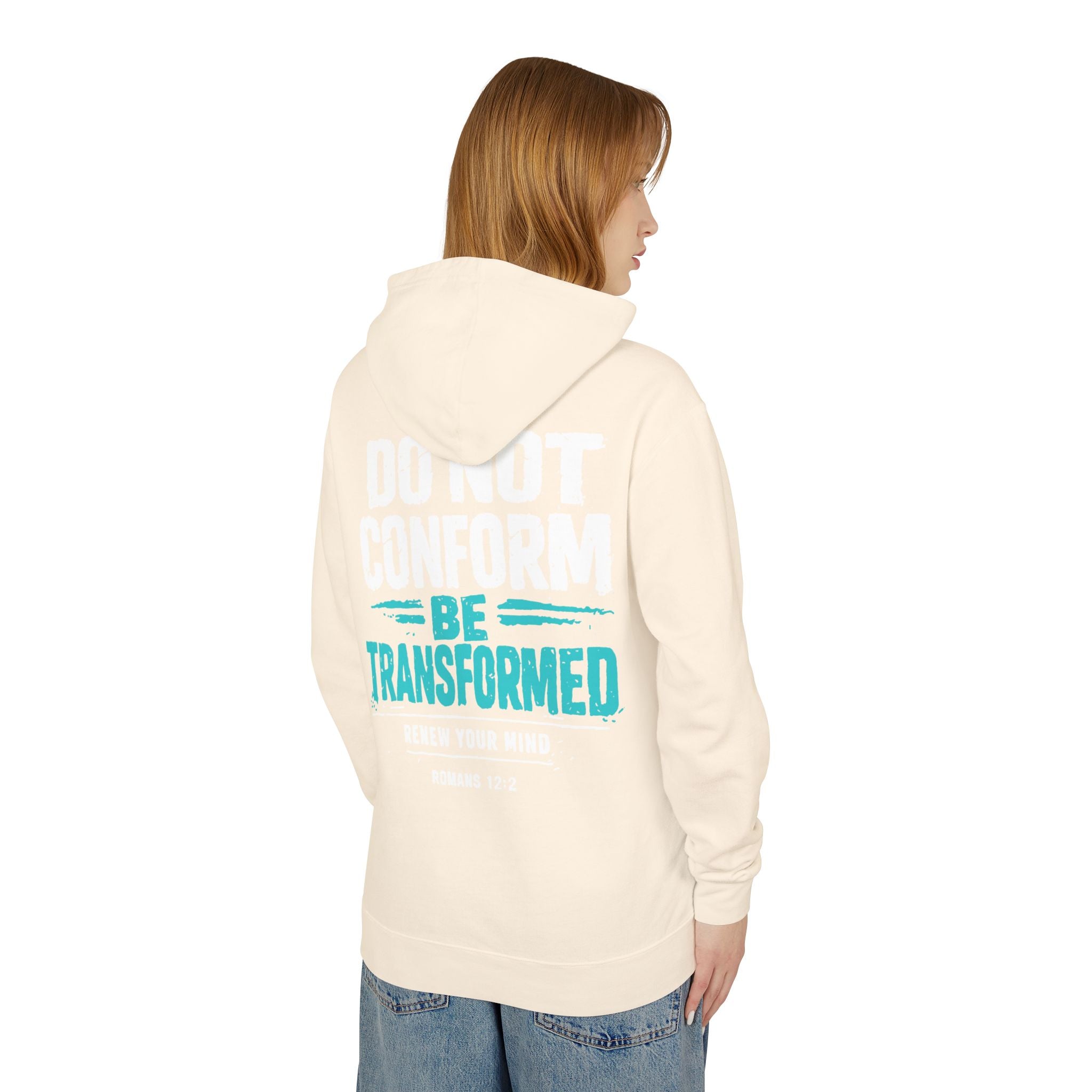 Transformed Romans 12:2 Hoodie — Do Not Conform Christian Pullover