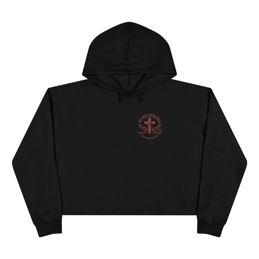 Religious Crop Hoodie — “Obey God Not Men” Christian Faith Graphic