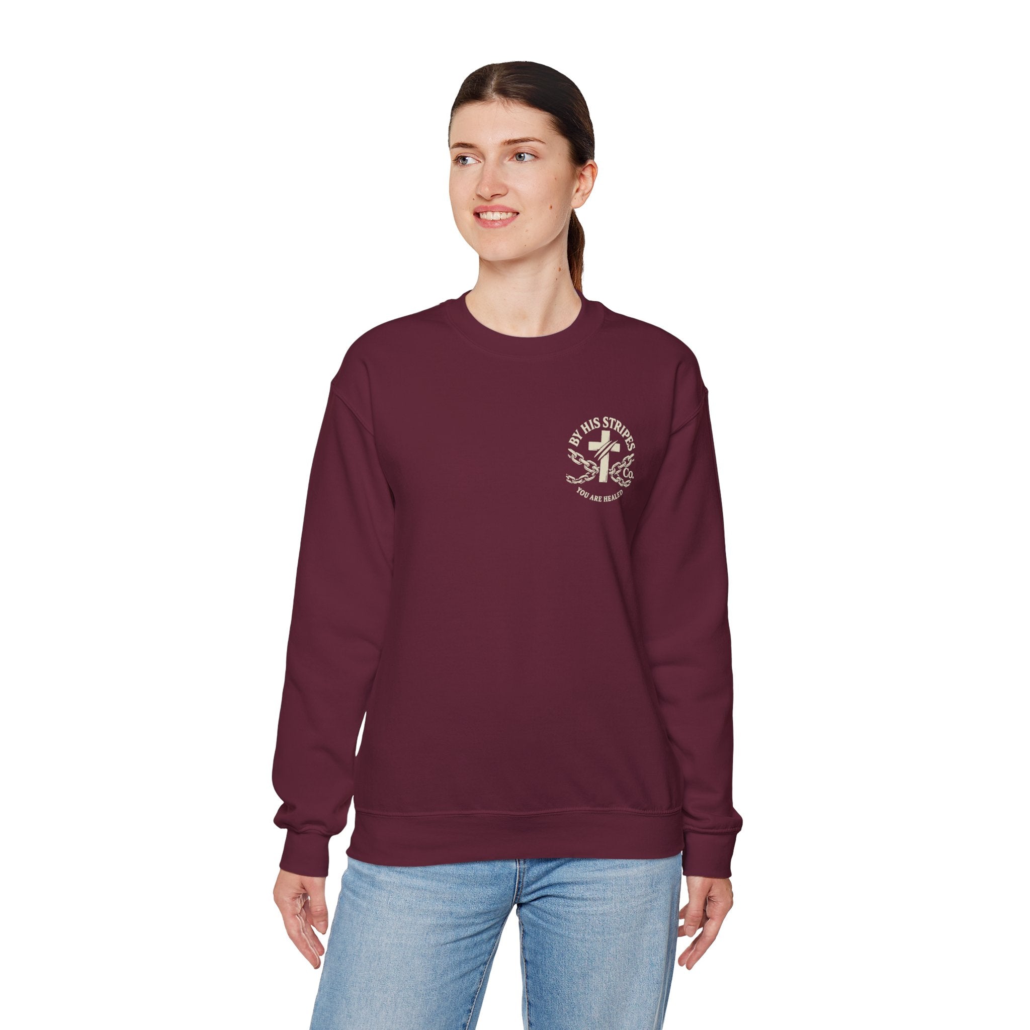 Obey God Not Men Sweatshirt — Christian Faith Crewneck with Acts 5:29 Scripture Design
