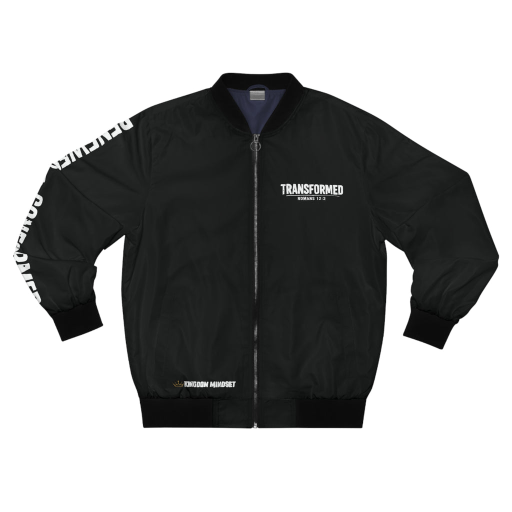 Bomber Jacket — "Do Not Conform, Be Transformed" Religious Inspirational Jacket (Romans 12:2)