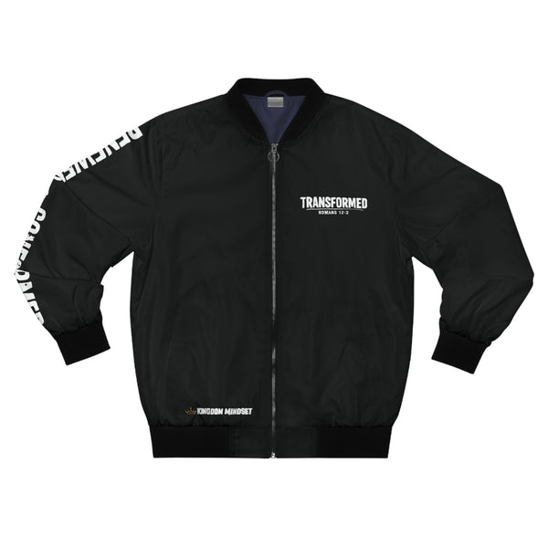Bomber Jacket — "Do Not Conform, Be Transformed" Religious Inspirational Jacket (Romans 12:2)