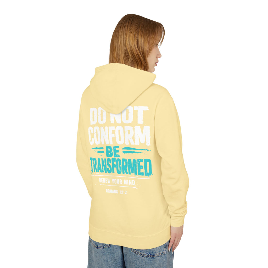 Transformed Romans 12:2 Hoodie — Do Not Conform Christian Pullover