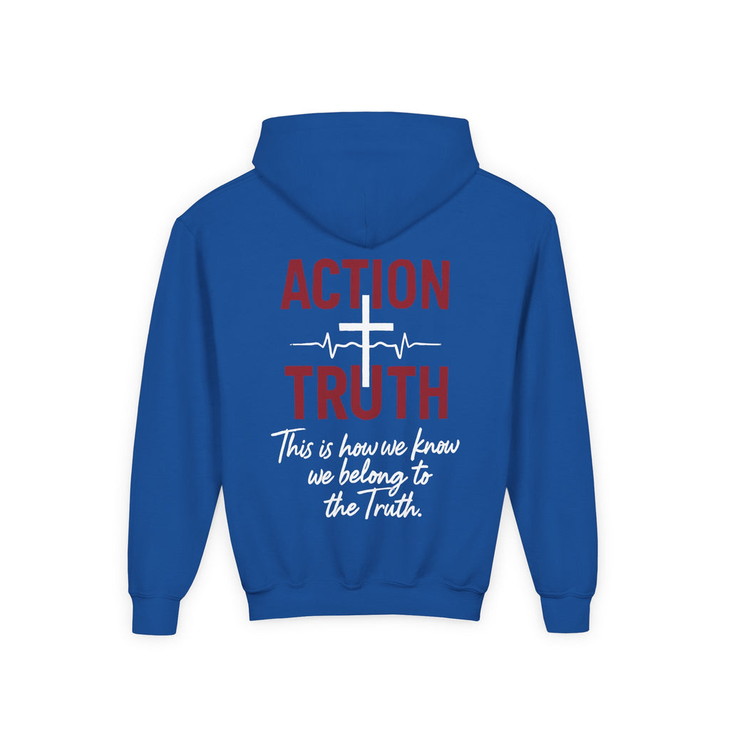 Youth Hoodie – "Action Not Just Words" 1 John 3:18-19