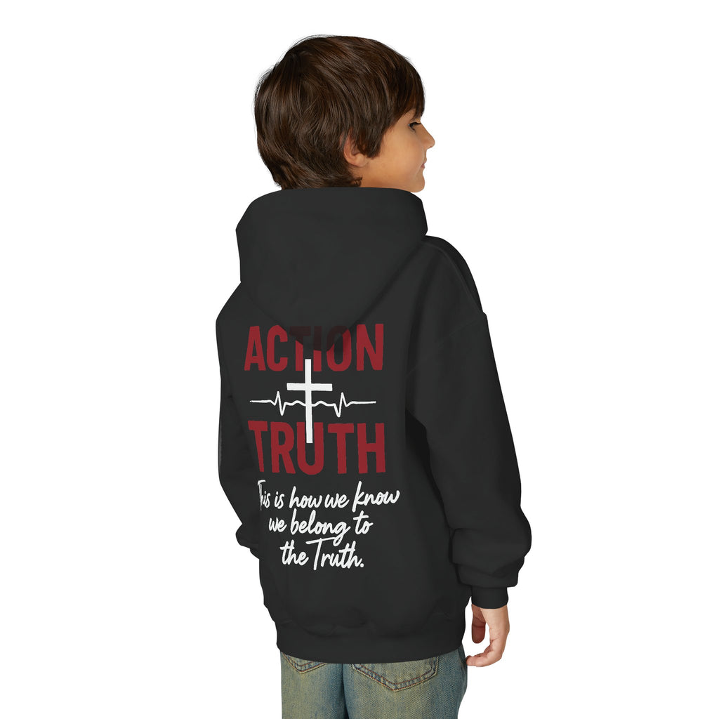Youth Hoodie – "Action Not Just Words" 1 John 3:18-19