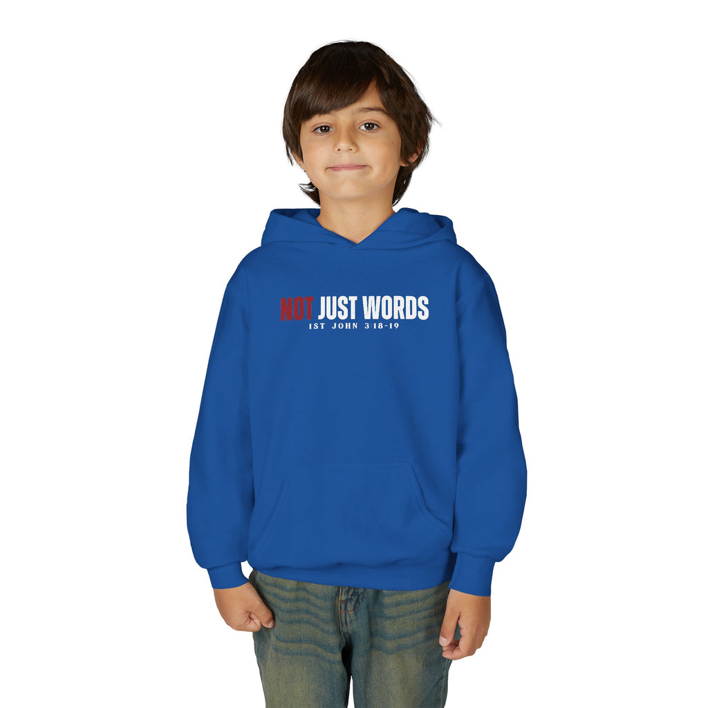 Youth Hoodie – "Action Not Just Words" 1 John 3:18-19