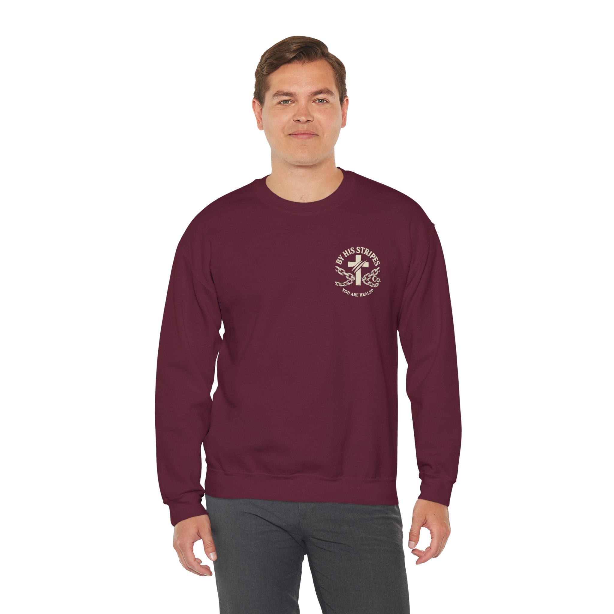 Obey God Not Men Sweatshirt — Christian Faith Crewneck with Acts 5:29 Scripture Design
