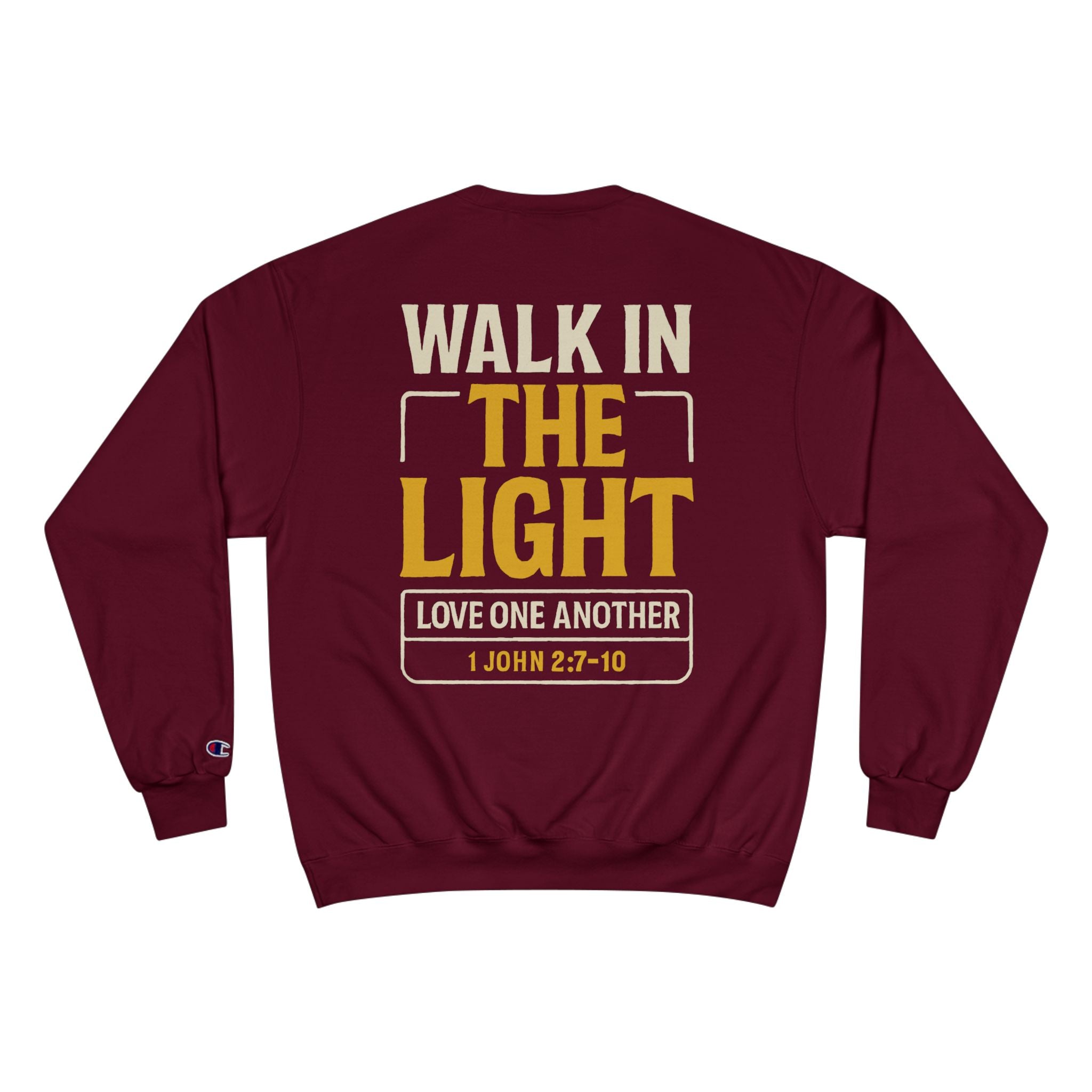Adult Champion Crewneck | "Walk in the Light" John 1:7-10