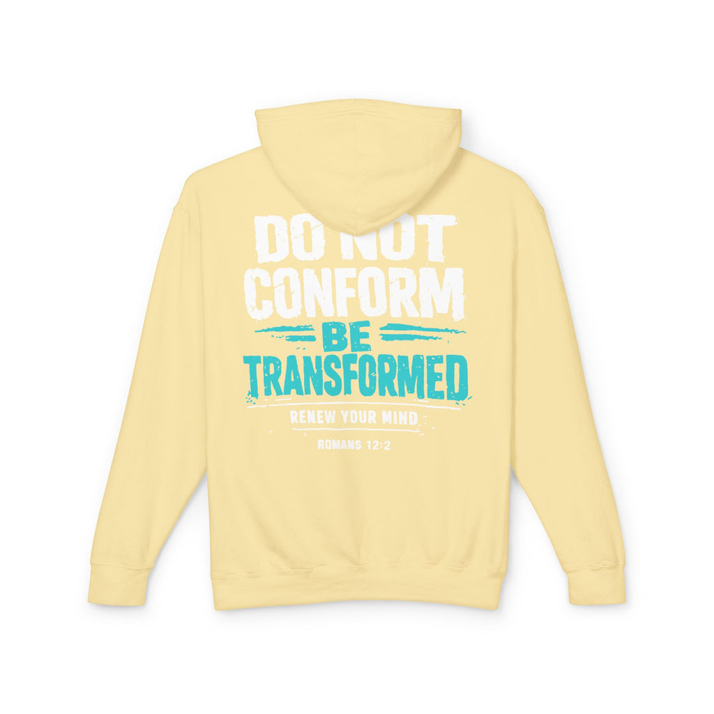 Transformed Romans 12:2 Hoodie — Do Not Conform Christian Pullover