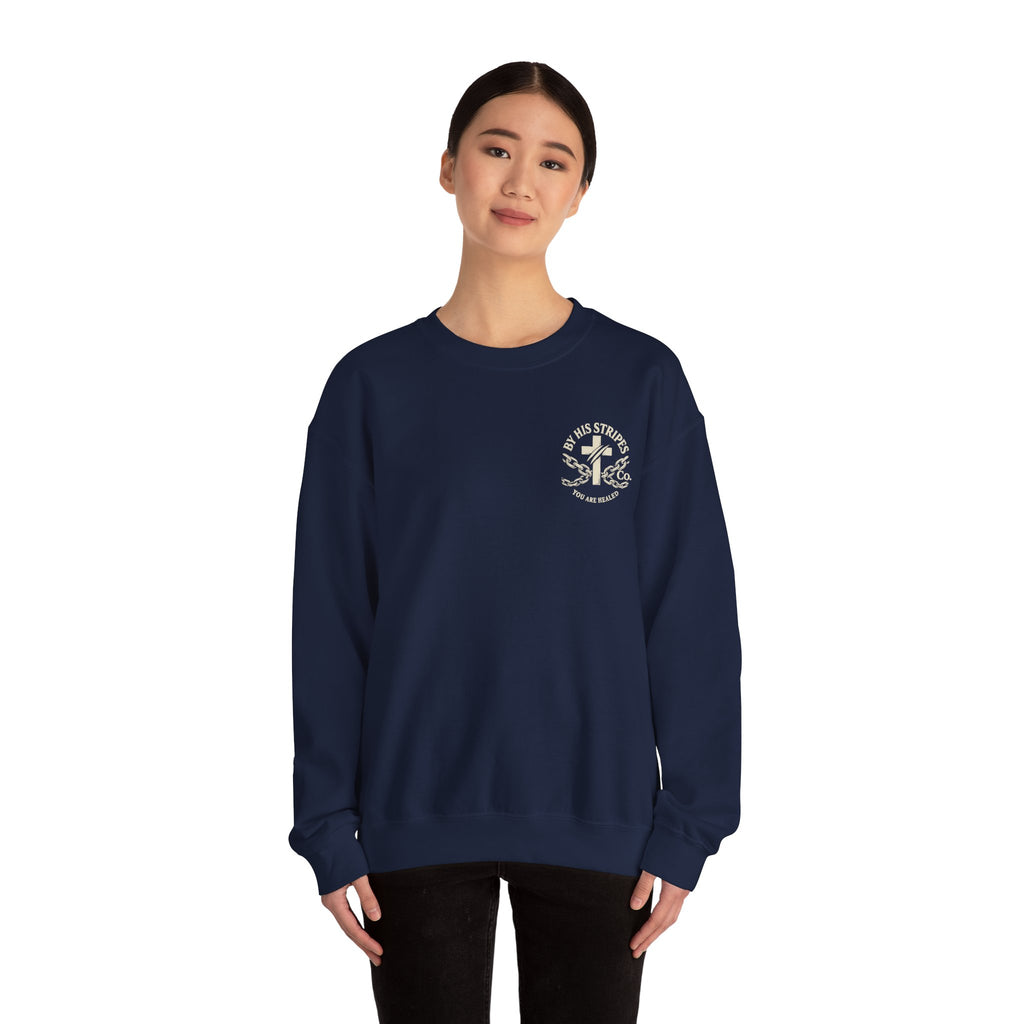 Obey God Not Men Sweatshirt — Christian Faith Crewneck with Acts 5:29 Scripture Design
