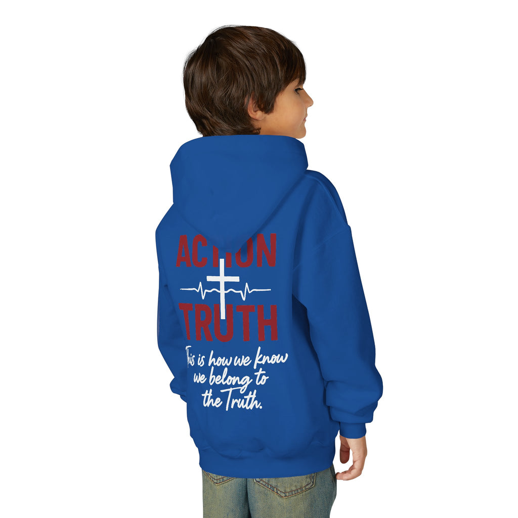 Youth Hoodie – "Action Not Just Words" 1 John 3:18-19