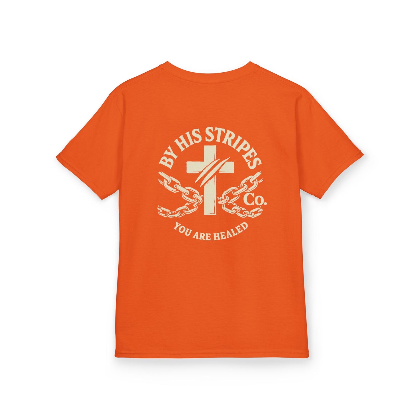 Youth Tee | By His stripes, we are healed.” — Isaiah 53:5