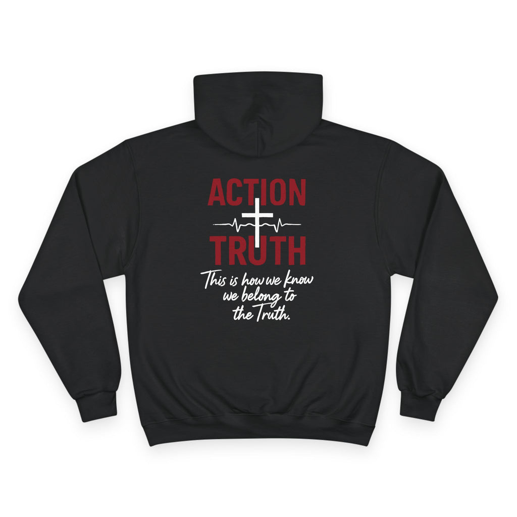 Adult Champion Hoodie | "Not Just Words" – 1 John 3:18-19