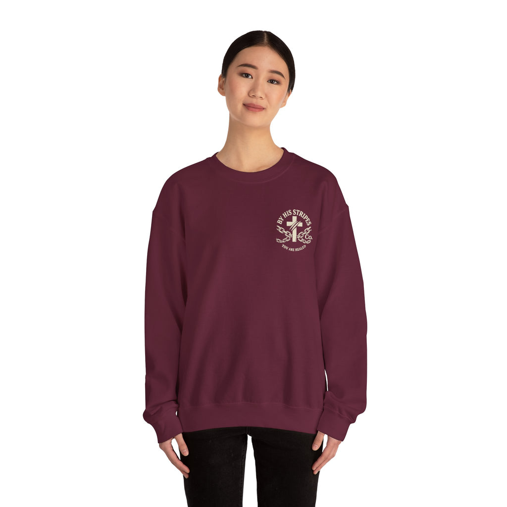 Obey God Not Men Sweatshirt — Christian Faith Crewneck with Acts 5:29 Scripture Design