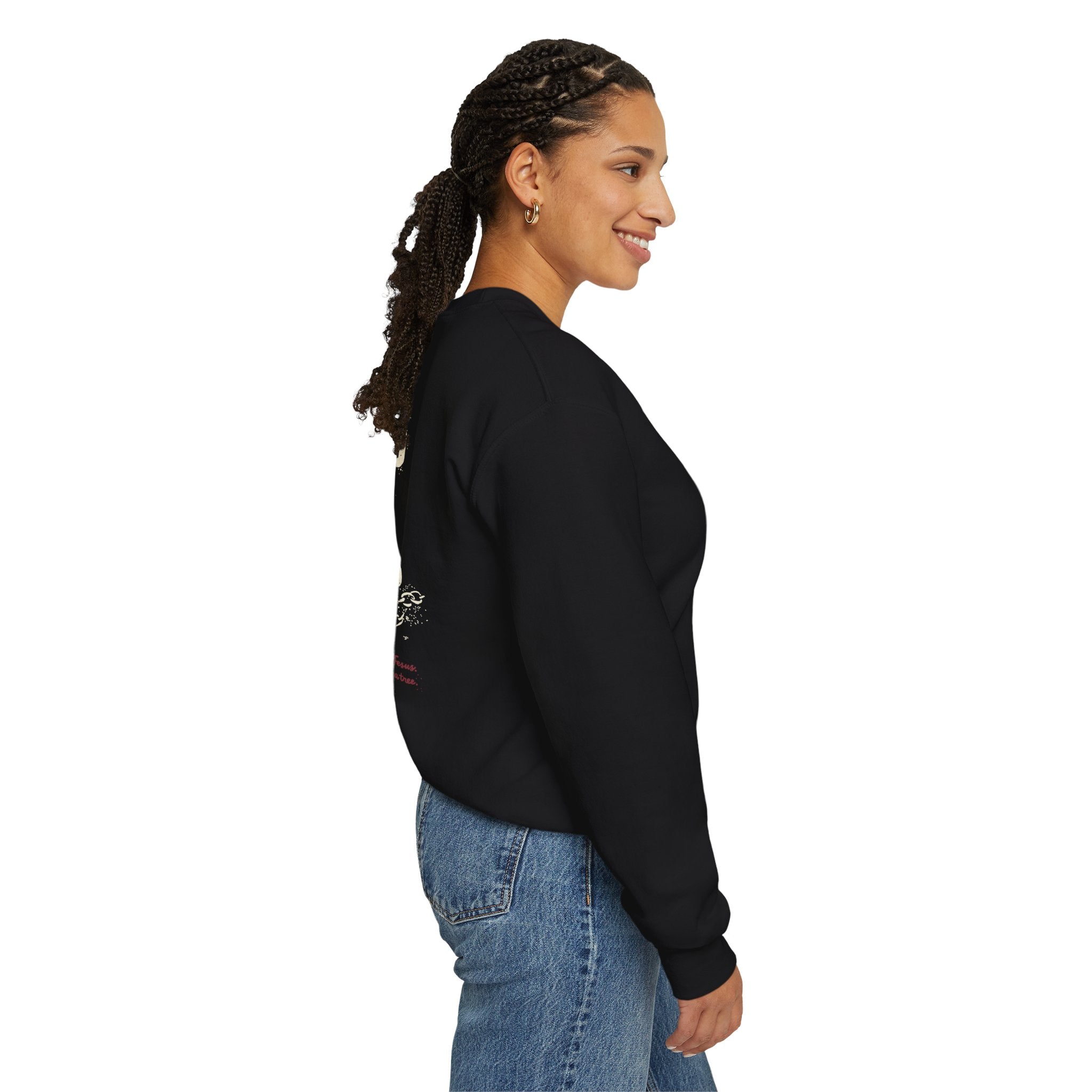 Obey God Not Men Sweatshirt — Christian Faith Crewneck with Acts 5:29 Scripture Design