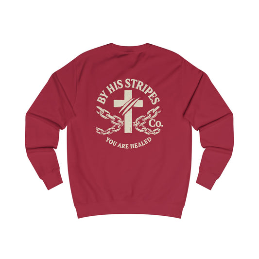 Adult Sweatshirt | ✝️ By His Stripes – You Are Healed Sweatshirts (Isaiah 53:5)