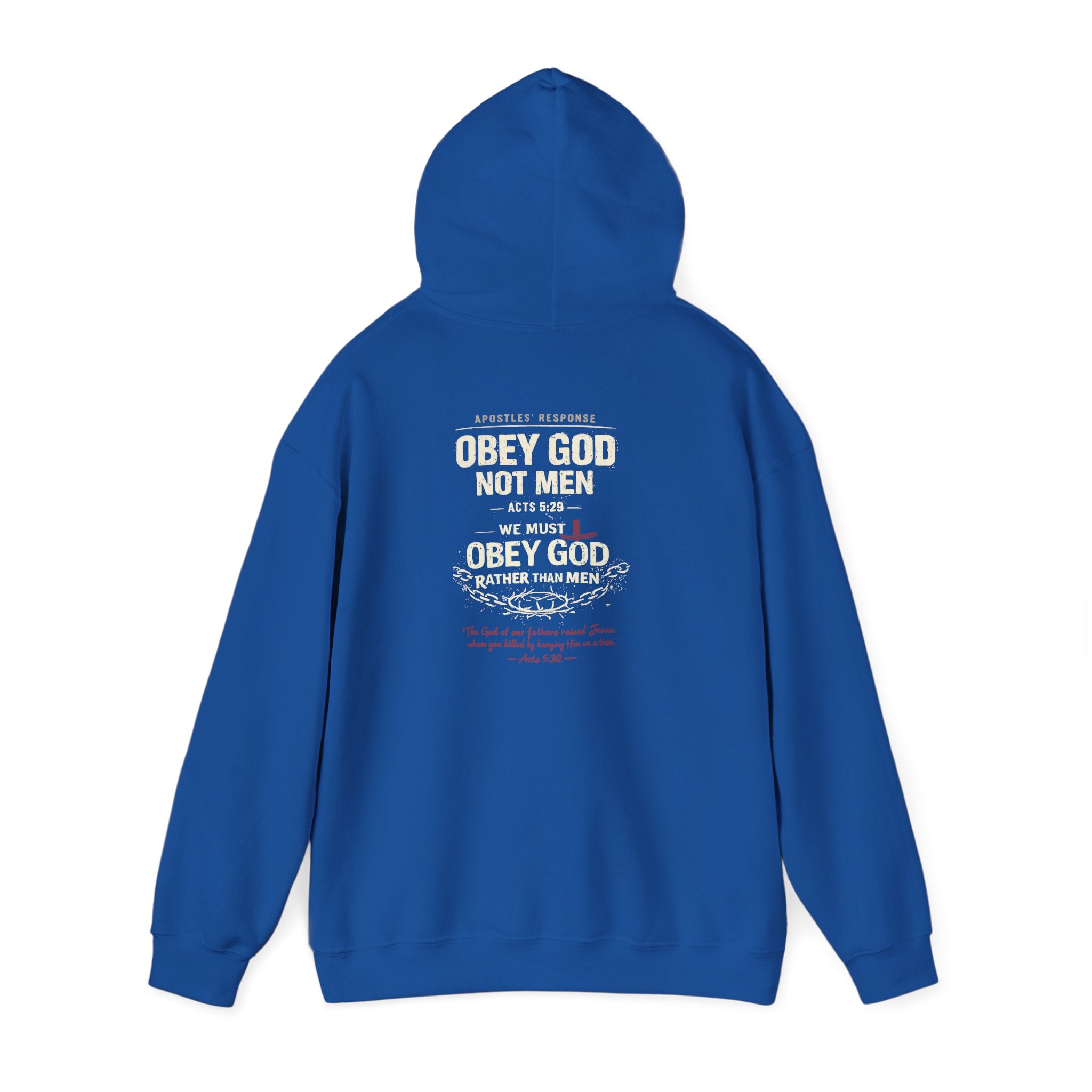 Christian Hoodie — "Obey God Not Men" Faith-Based Pullover