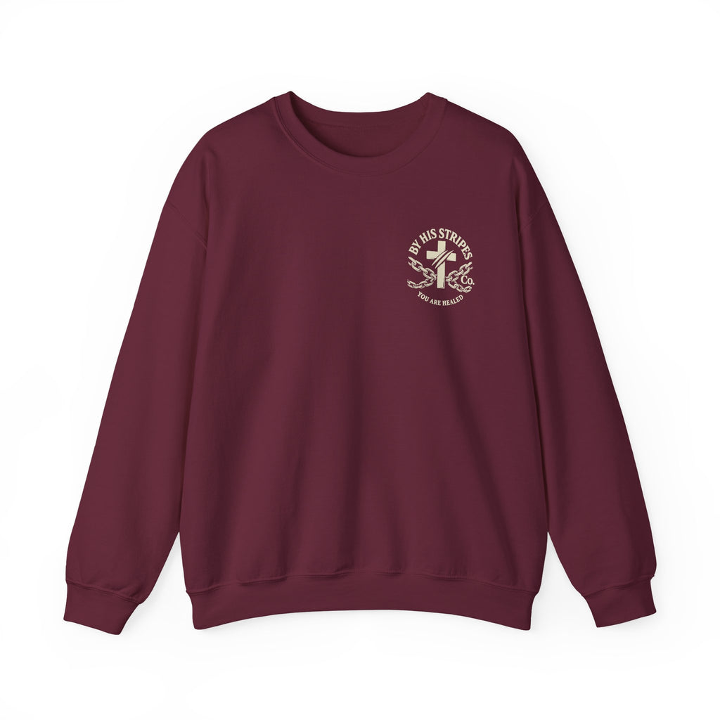 Obey God Not Men Sweatshirt — Christian Faith Crewneck with Acts 5:29 Scripture Design