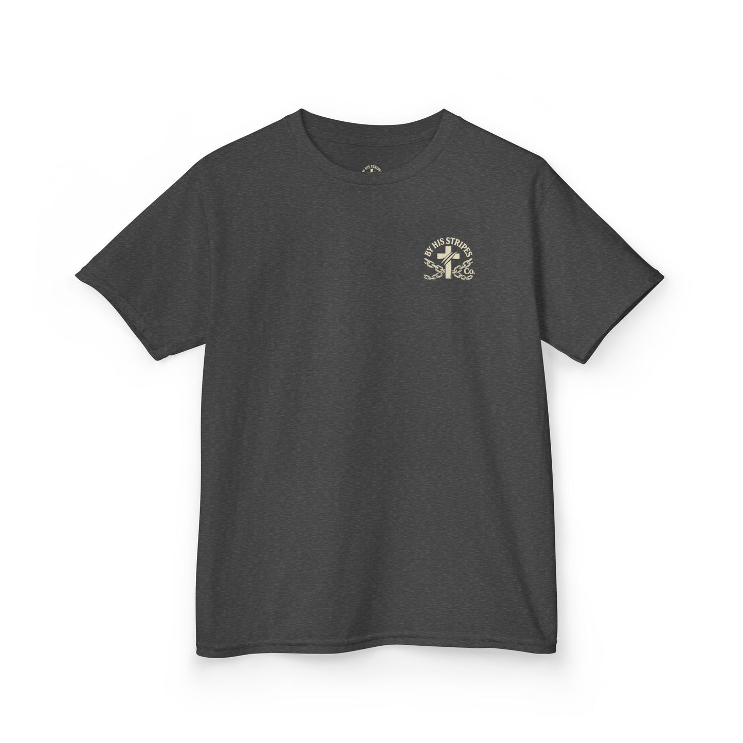Youth Tee | By His stripes, we are healed.” — Isaiah 53:5