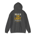 Adult Hoodie — "Walk in the Light" Christian Pullover (1 John 2:7–10)
