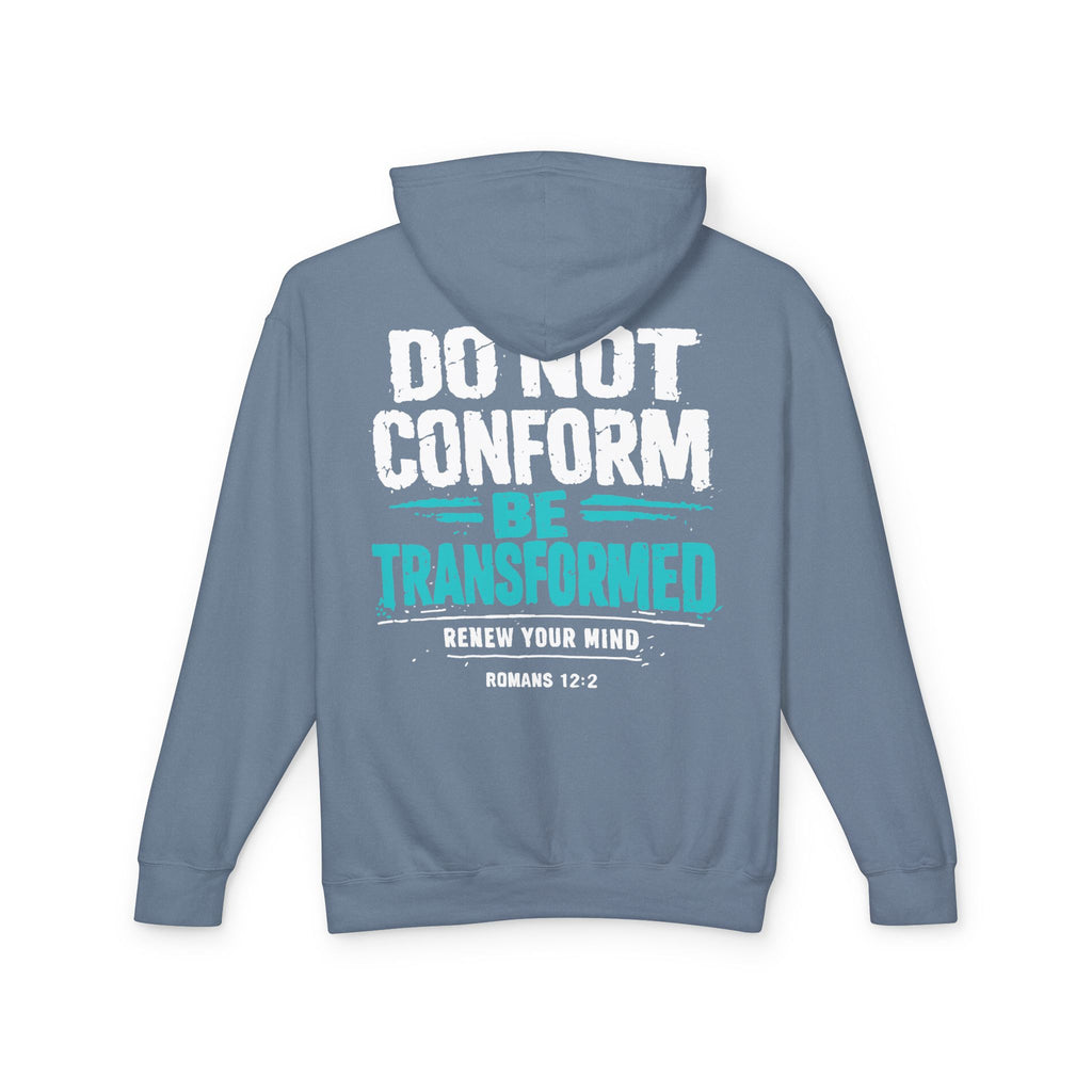 Transformed Romans 12:2 Hoodie — Do Not Conform Christian Pullover