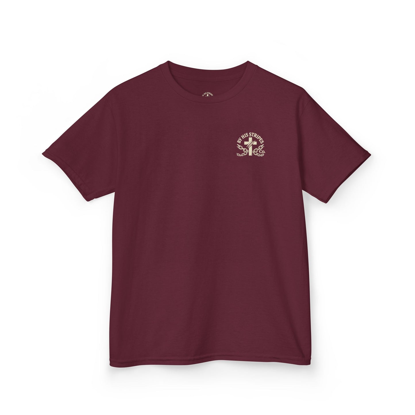 Youth Tee | By His stripes, we are healed.” — Isaiah 53:5