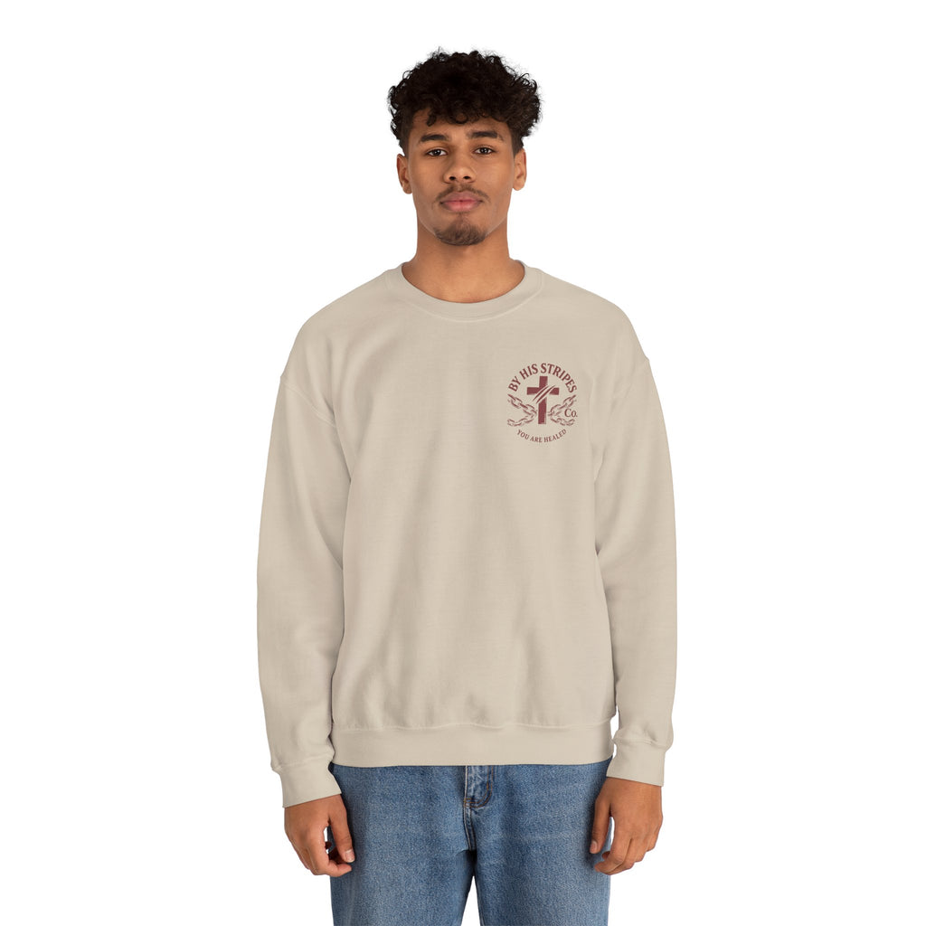 Obey God Not Men Sweatshirt — Christian Faith Crewneck with Acts 5:29 Scripture Design