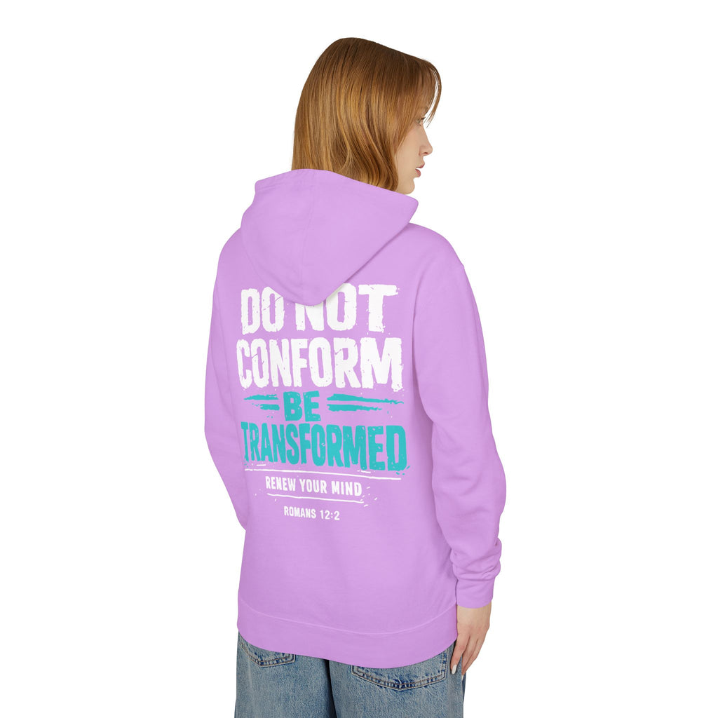 Transformed Romans 12:2 Hoodie — Do Not Conform Christian Pullover