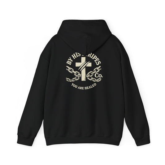 Adult Hoodie | By His Stripes – You Are Healed Hooded Sweatshirt (Isaiah 53:5)
