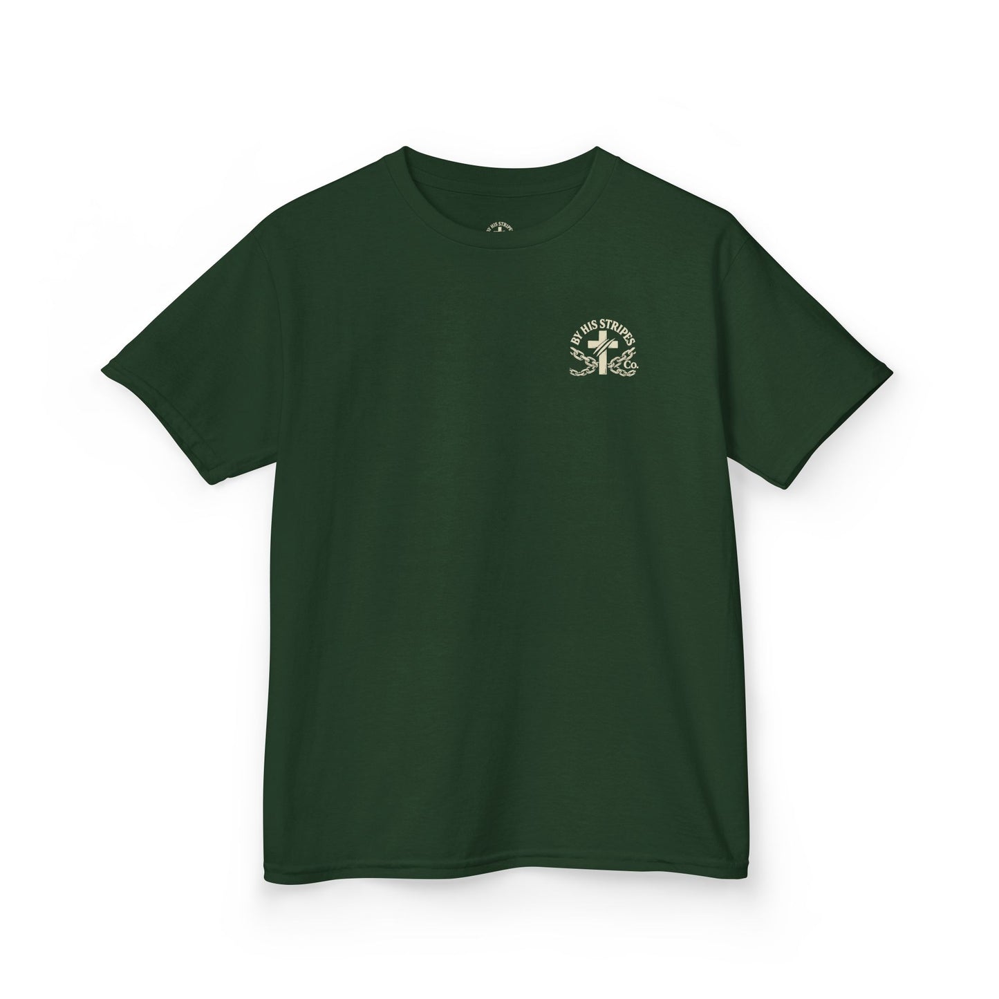 Youth Tee | By His stripes, we are healed.” — Isaiah 53:5