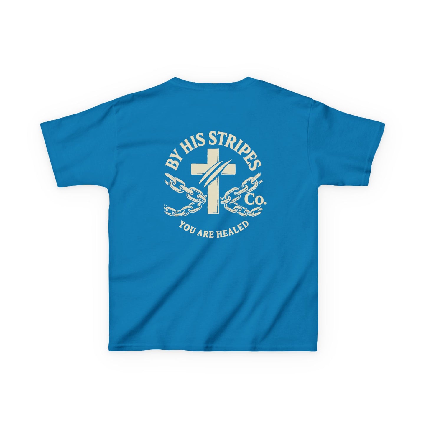 Youth Tee | By His stripes, we are healed.” — Isaiah 53:5